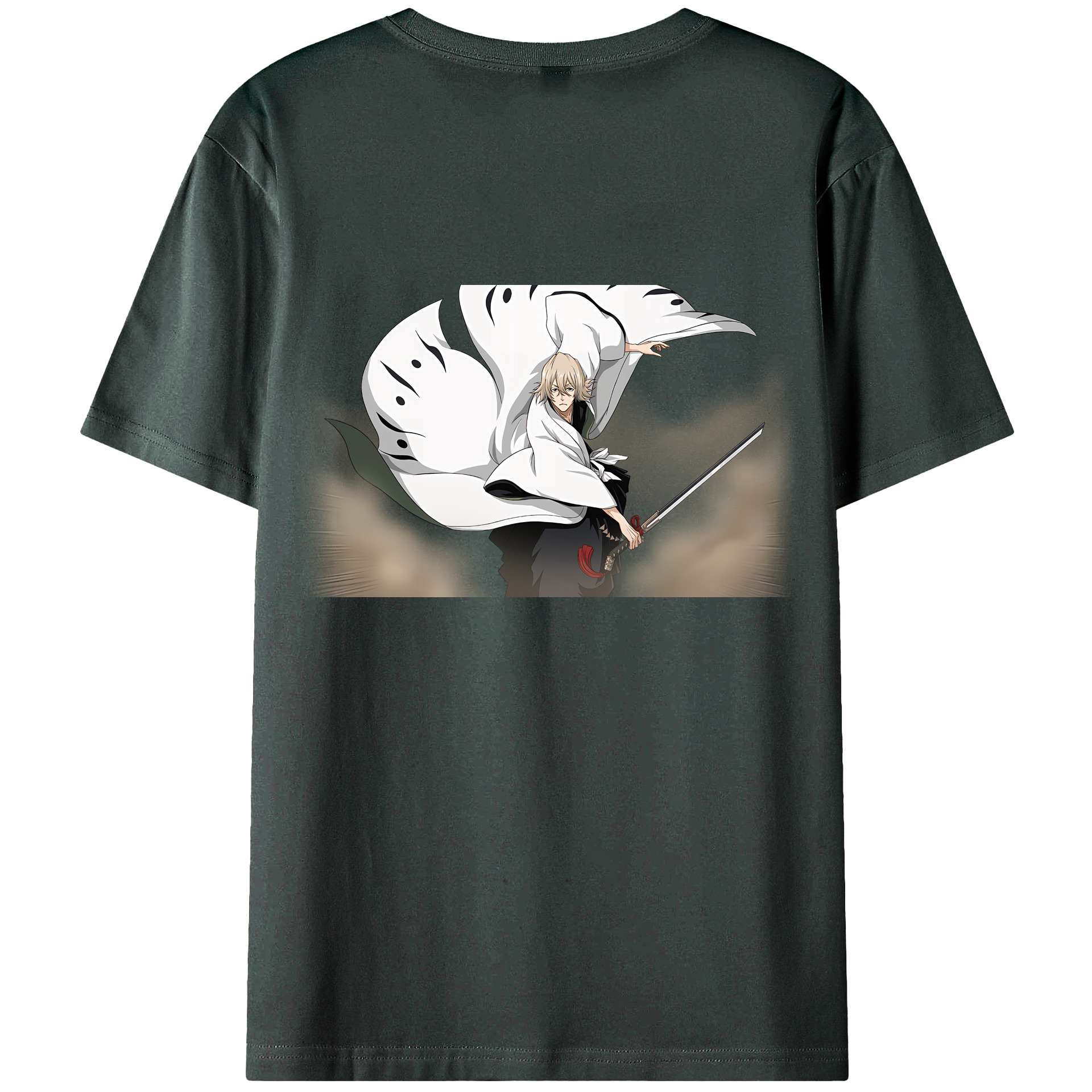 （画像用） "ブリーチ 浦原 喜助（うらはら きすけ） BLEACH Urahara Kisuke " 綿100％ メンズ半袖Tシャツ（バックプリント） 通気性